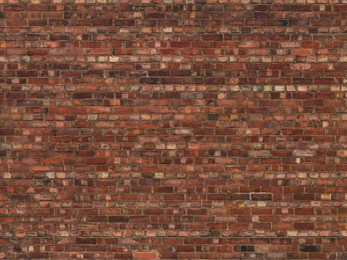 Old Brick Wall Mural is a red brick wallpaper with a textured look. Brick wallpaper sold by AboutMurals.ca.