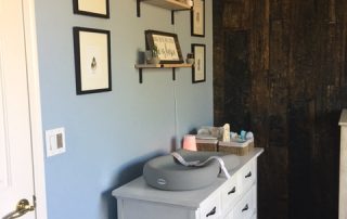 Antique Wood Wallpaper, as seen in this kids room, features aged wooden planks from About Murals.