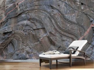 Canadian Shield Swirl Wall Mural in a Spa. Stone wallpaper from About Murals.
