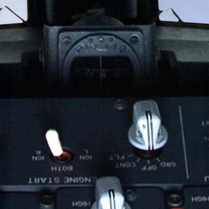 A close-up view of a cockpit airplane wallpaper from About Murals