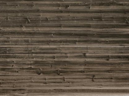 Horizontal Barn Wood Wallpaper features realistic brown wooden planks from About Murals
