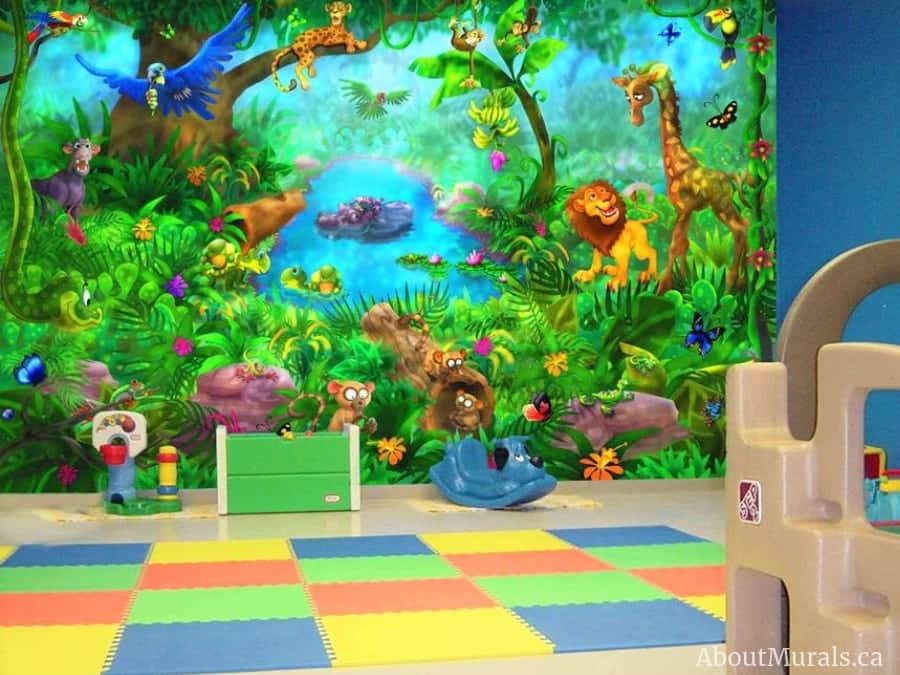 Jungle Wall Mural - Playroom