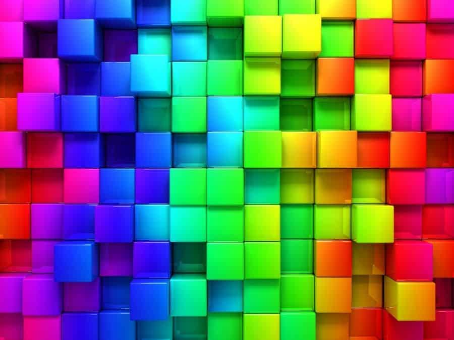 Rainbow Cubes Wall Mural | About Murals