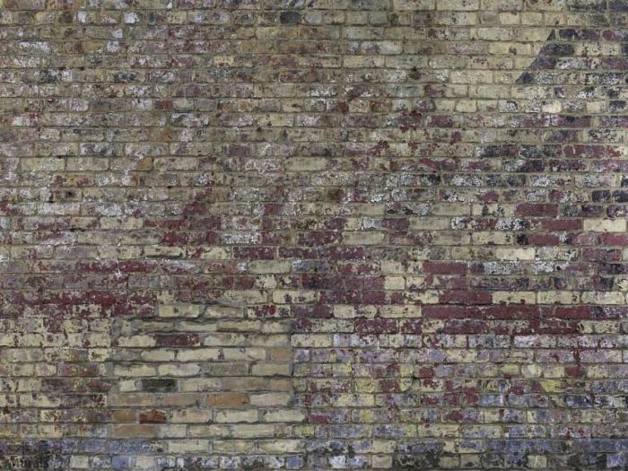 Vintage Brick Wallpaper features a distressed brick with peeling paint, perfect for bedroom, living room or office walls. Faux brick wallpaper from AboutMurals.ca.