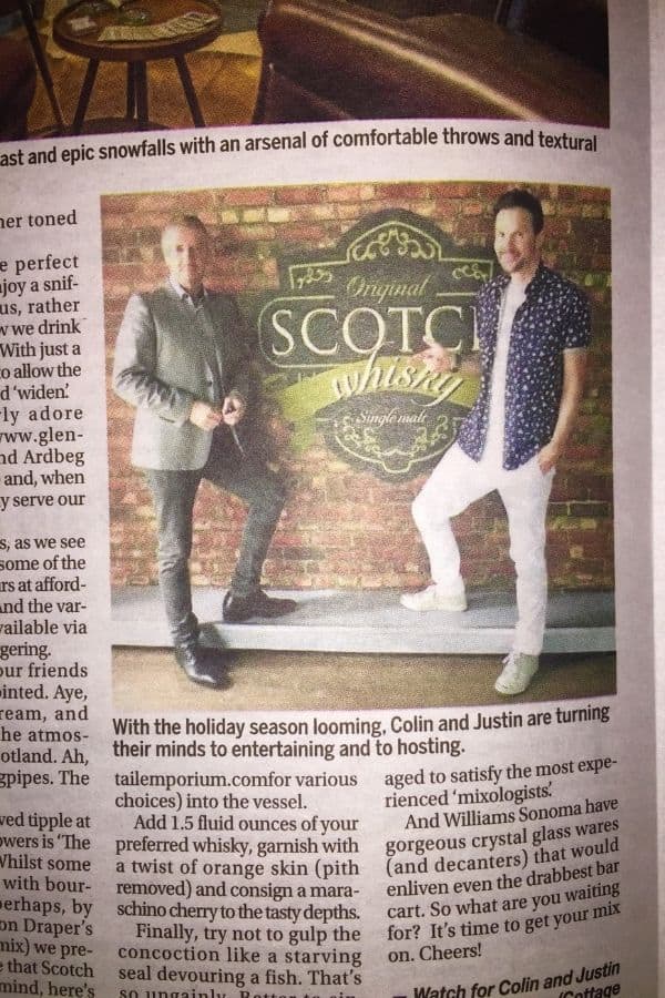 Custom Brick Wallpaper in the Toronto Sun with Colin and Justin from About Murals