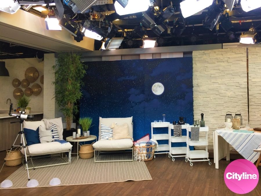 Moon and Stars Wallpaper as seen on Cityline from About Murals