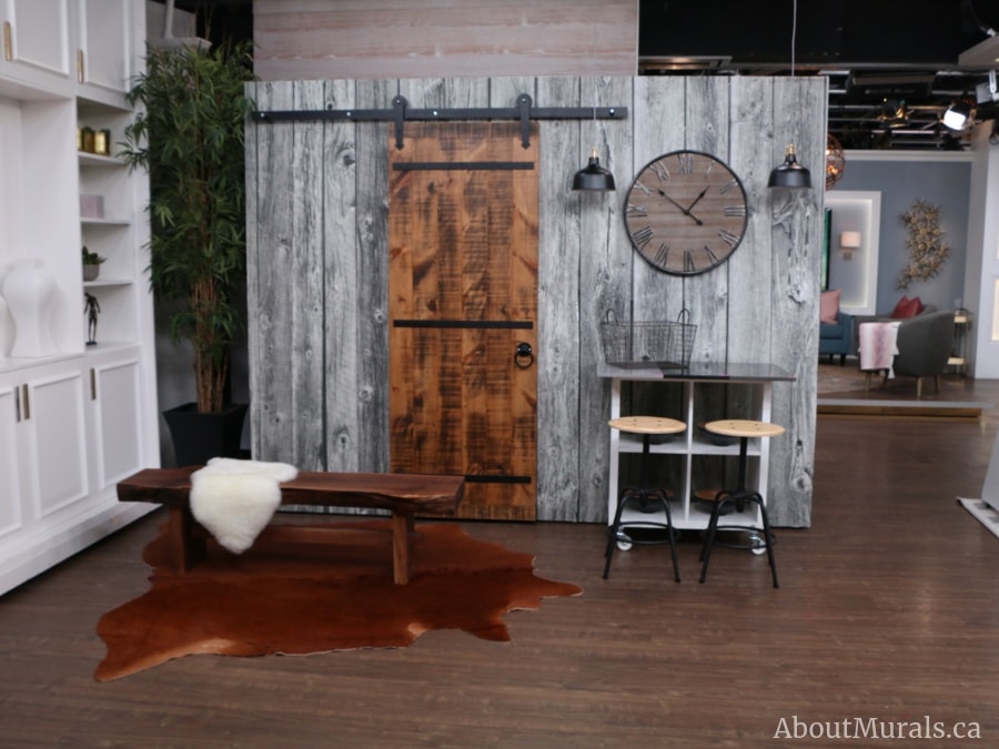 Grey Wood Wallpaper as seen on Cityline from AboutMurals.ca