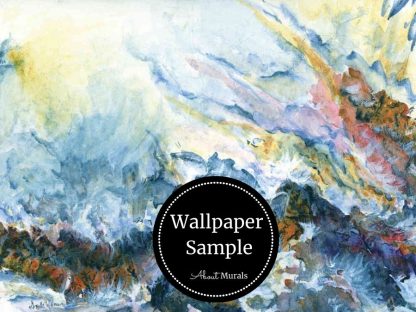 Watercolor Ocean Mural is an abstract wallpaper with ocean colored abstract. Wallpaper samples available from About Murals.