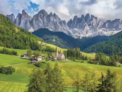 Dolomites Wallpaper is a photo mural of Val di Funes, Italian Alps from About Murals.