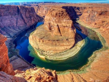 Horseshoe Bend Wallpaper is a photo wall mural taken from the lookout area overlooking the east rim of the Grand Canyon from About Murals.