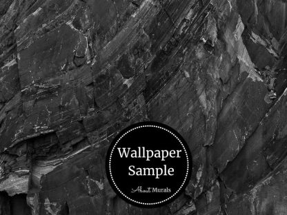 Black Rock Mural is a wallpaper with black and white concrete. Wallpaper samples available from About Murals.