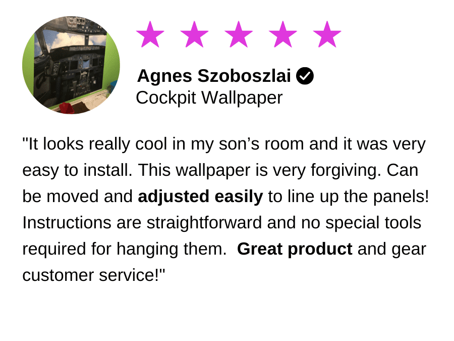 A wallpaper review from customer Agnes for About Murals