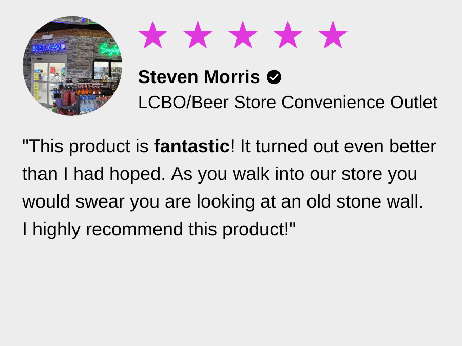 Review for commercial wallpaper at an LCBO/Beer Store Convenience Outlet for About Murals